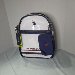 U.S. Polo Assn. Navy and White Men's Backpack
